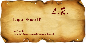 Lapu Rudolf névjegykártya