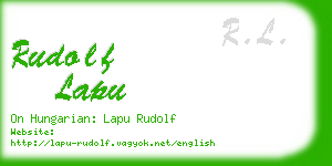 rudolf lapu business card